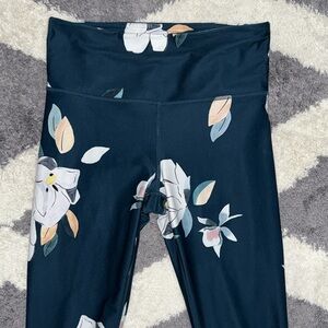 Athleta Elation leggings - teal floral print size small